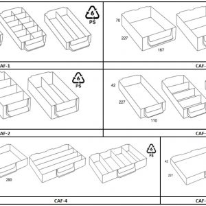 Cajón módulos metálicos (180x145x115 mm)