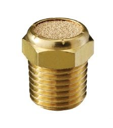 Silenciador latón. Macho plano cilíndrico rosca 1/2"