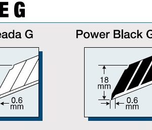 10 cuchillas de 15 segmentos caja de plástico 0,6x18 mm