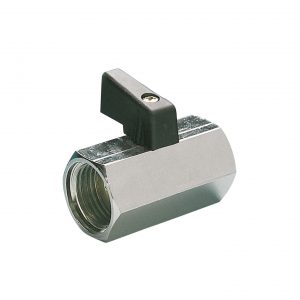 Miniválvula mariposa. Rosca 1/2" M-H cilíndrica BSPP